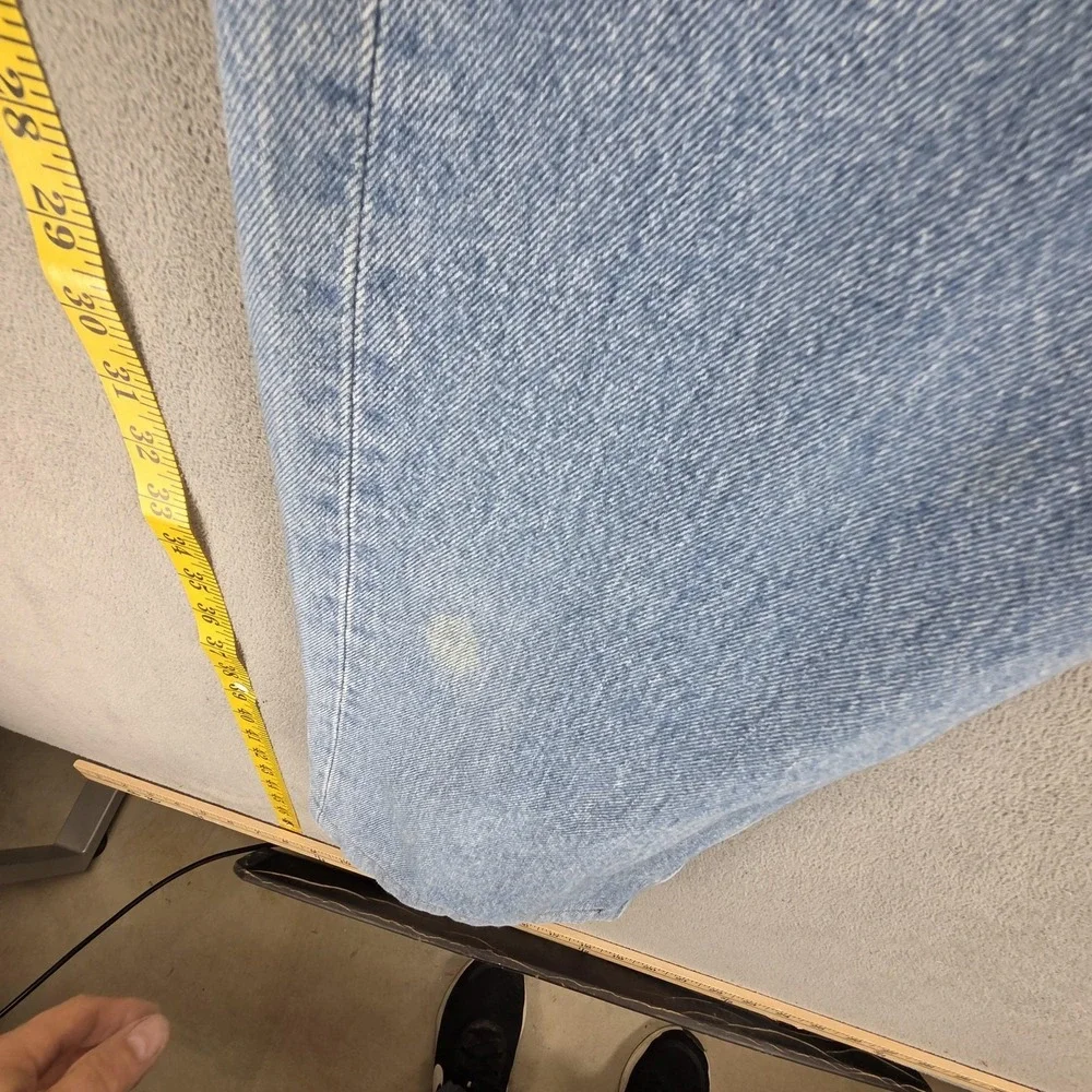 Vintage Levis 501 Jeans Mens Blue Straight Button Fly USA Altered Hem Fits 32x30
